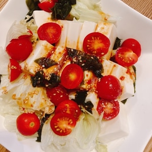 トマト豆腐の中華サラダ